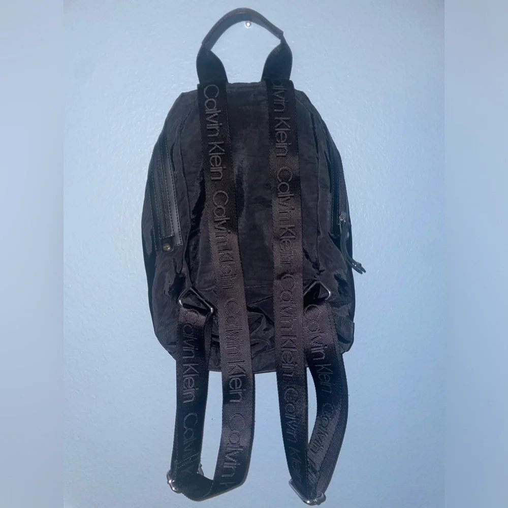 Black black Calvin Klein backpack fall backpack winter backpack travel bag - Picture 12 of 12